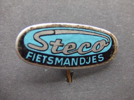 Steco fietsmandjes blauw emaille